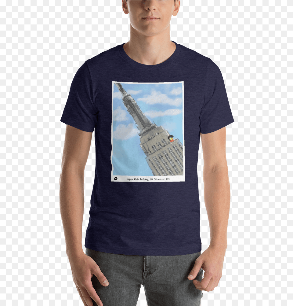 Tav The Duck At The Empire State Building T Shirt Dino Littlespace, T-shirt, Clothing, Person, Man Free Png Download