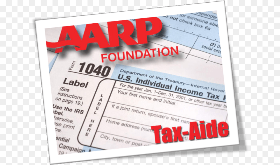 Tax Aide Program In Cecil Countyclass Img Responsive Aarp Tax Aide Logo, Text, Paper, Clapperboard Png