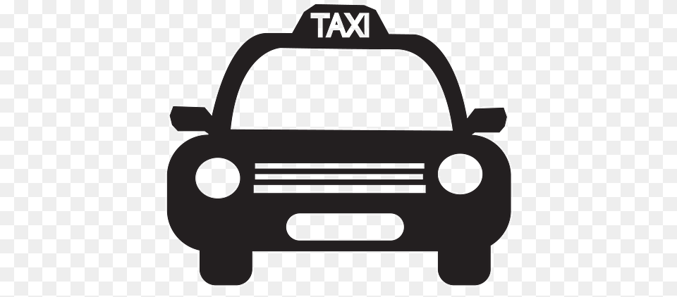 Taxi Black And White Clip Art, Car, Transportation, Vehicle, Lawn Mower Png Image