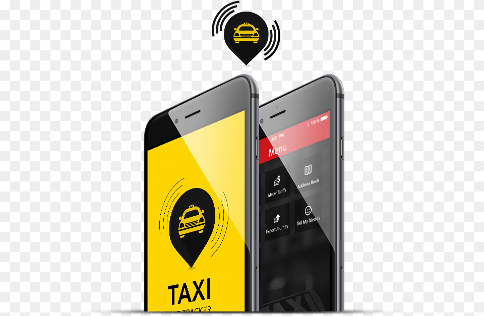 Taxi Cab Tracker Smartphone, Electronics, Mobile Phone, Phone Free Transparent Png