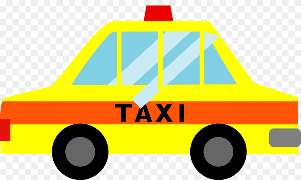 Taxi Car Clipart, Transportation, Vehicle, Machine, Wheel Free Transparent Png