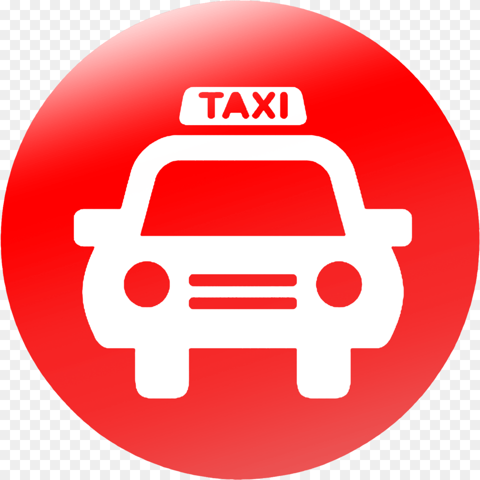 Taxi Circle Icon Taxi Icon Red, Transportation, Vehicle, Car, First Aid Free Transparent Png