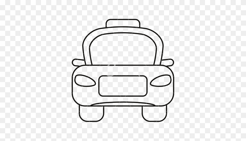 Taxi Clipart Outline, Bag Free Png Download