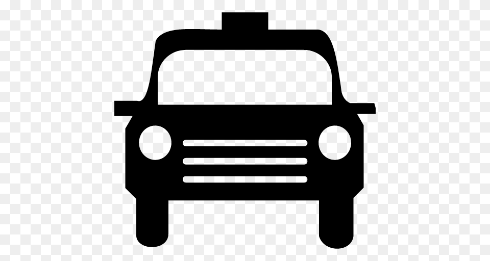 Taxi Icon, Gray Png