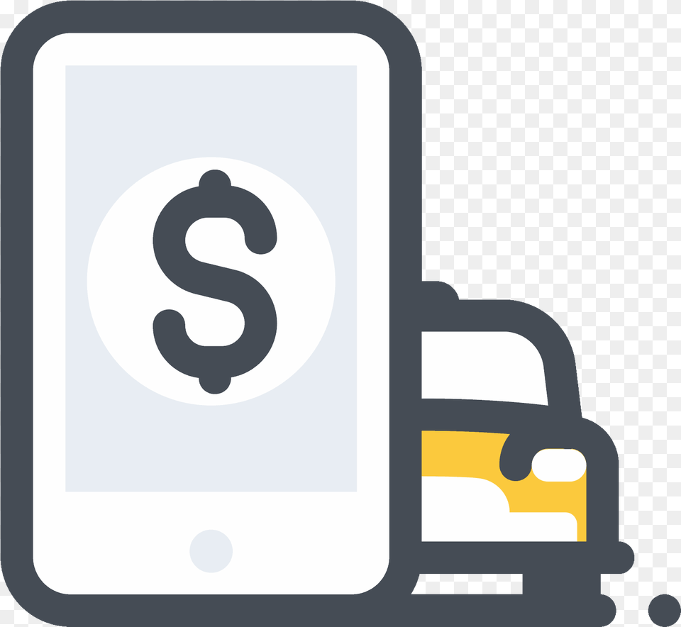Taxi Mobile Payment Icon Icon, Symbol, Text, Number Free Png