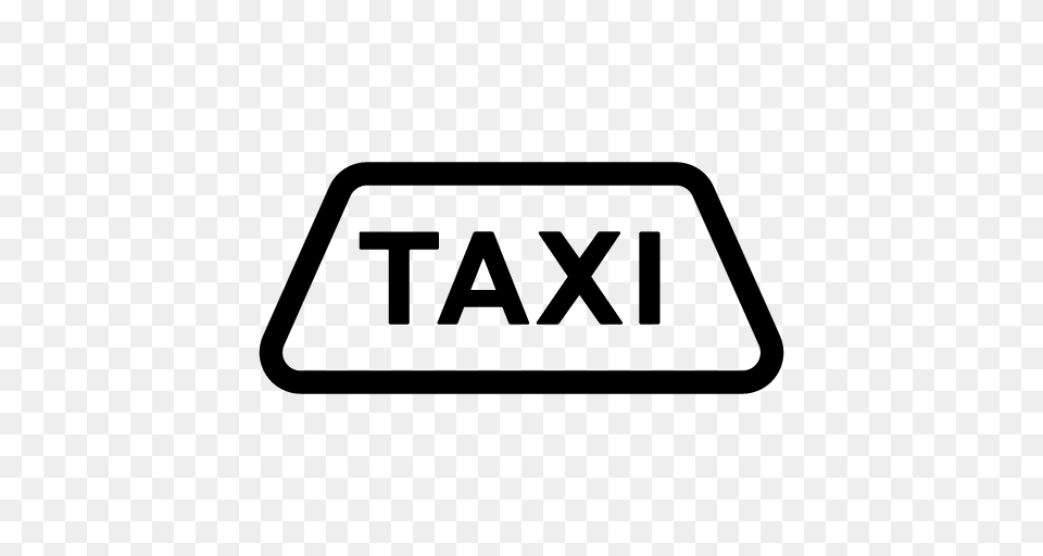 Taxi Sign Icon, Gray Free Png