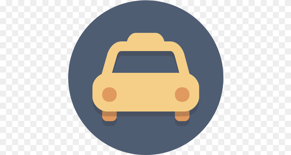 Taxi Transit Transportation Icon Circle Transportation Icon, Car, Vehicle, Disk Free Png Download