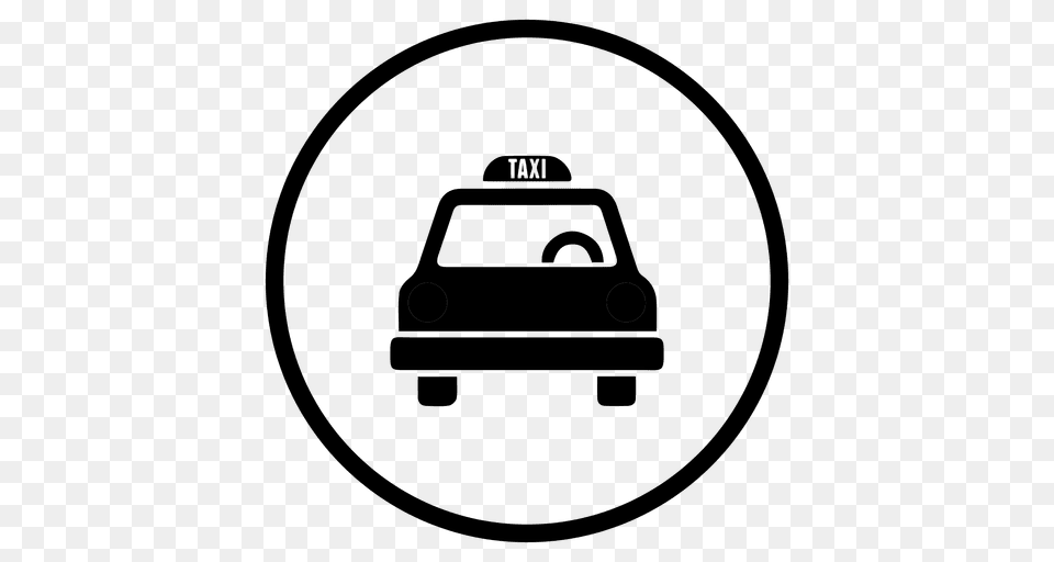 Taxi Travel Round Icon, Car, Transportation, Vehicle Png Image
