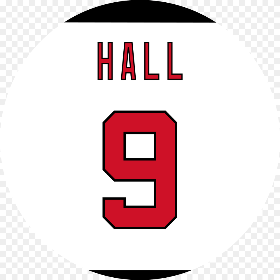 Taylor Hall Away Jersey By Puckstyle Circle, Text, Number, Symbol, Disk Free Transparent Png