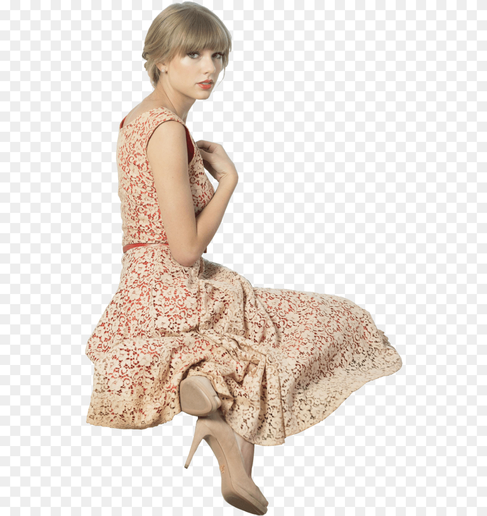 Taylor Swift And Transparent Image Taylor Swift, Footwear, Clothing, Dress, Evening Dress Png