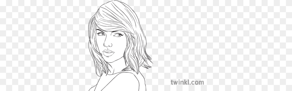 Taylor Swift Black And White Illustration Twinkl Angry Teacher Black And White, Adult, Publication, Person, Female Free Png Download