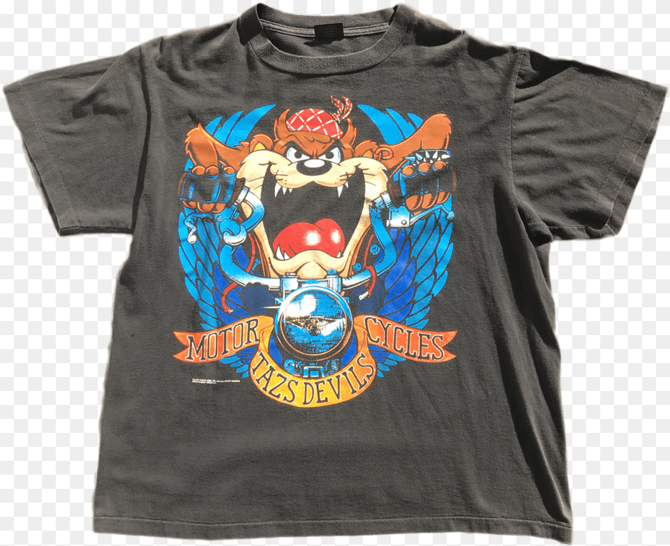 Taz39s Devils Motorcycles T Shirt, Clothing, T-shirt, Baby, Person Png