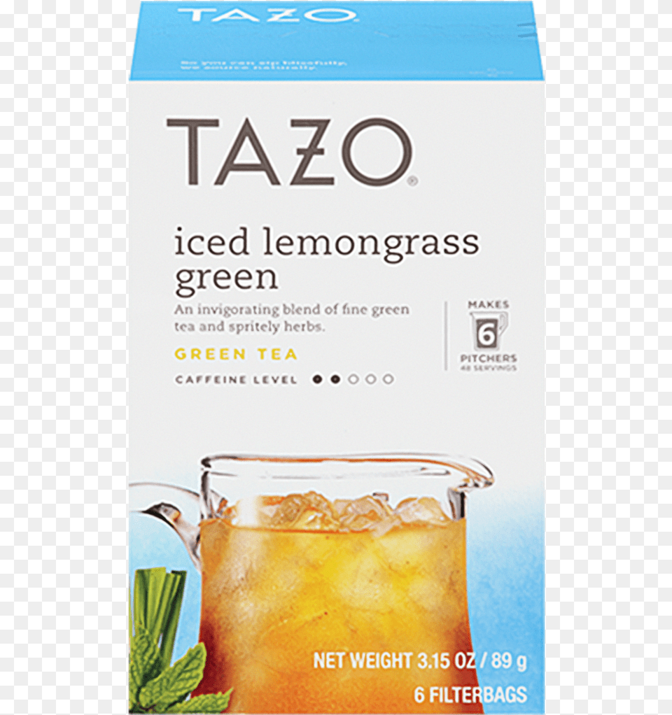 Tazo Iced Lemongrass Green 6ct Tazo Iced Green Tea 6 Tea Bags, Advertisement, Beverage, Alcohol, Cocktail Free Transparent Png