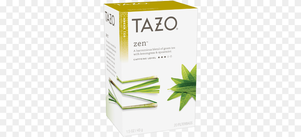 Tazo Zen 20ct Tazo Green Tea Zen, Herbal, Herbs, Leaf, Plant Free Transparent Png