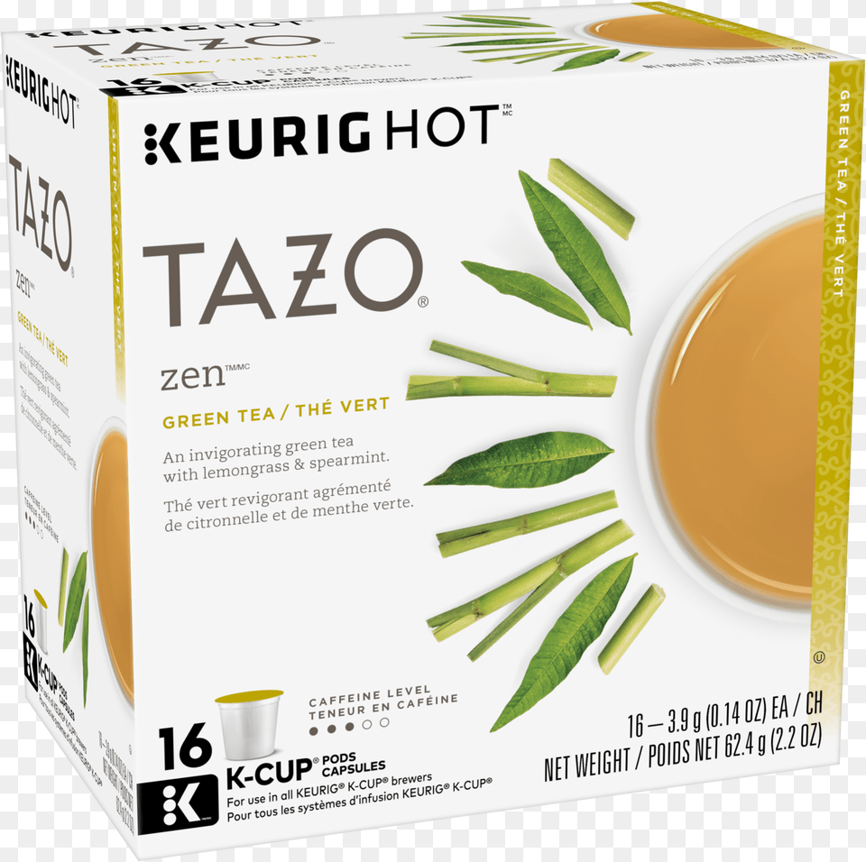 Tazo Zen K Cup Pods 16ct Keurig Lemon Grass, Beverage, Tea, Green Tea, Herbal Png