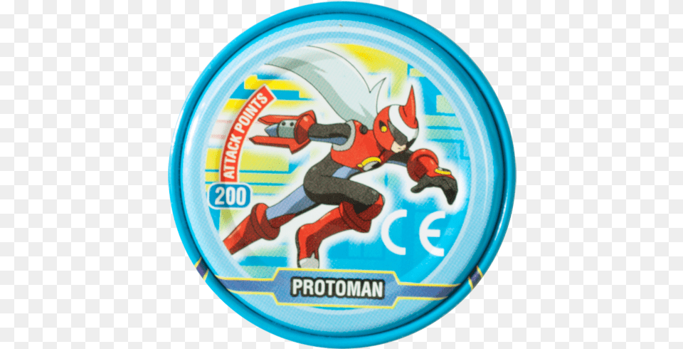 Tazos Gt Megaman Nt Warrior Metal Tazos 10 Back Protoman Tazos, Baby, Person, Toy, Frisbee Free Png Download