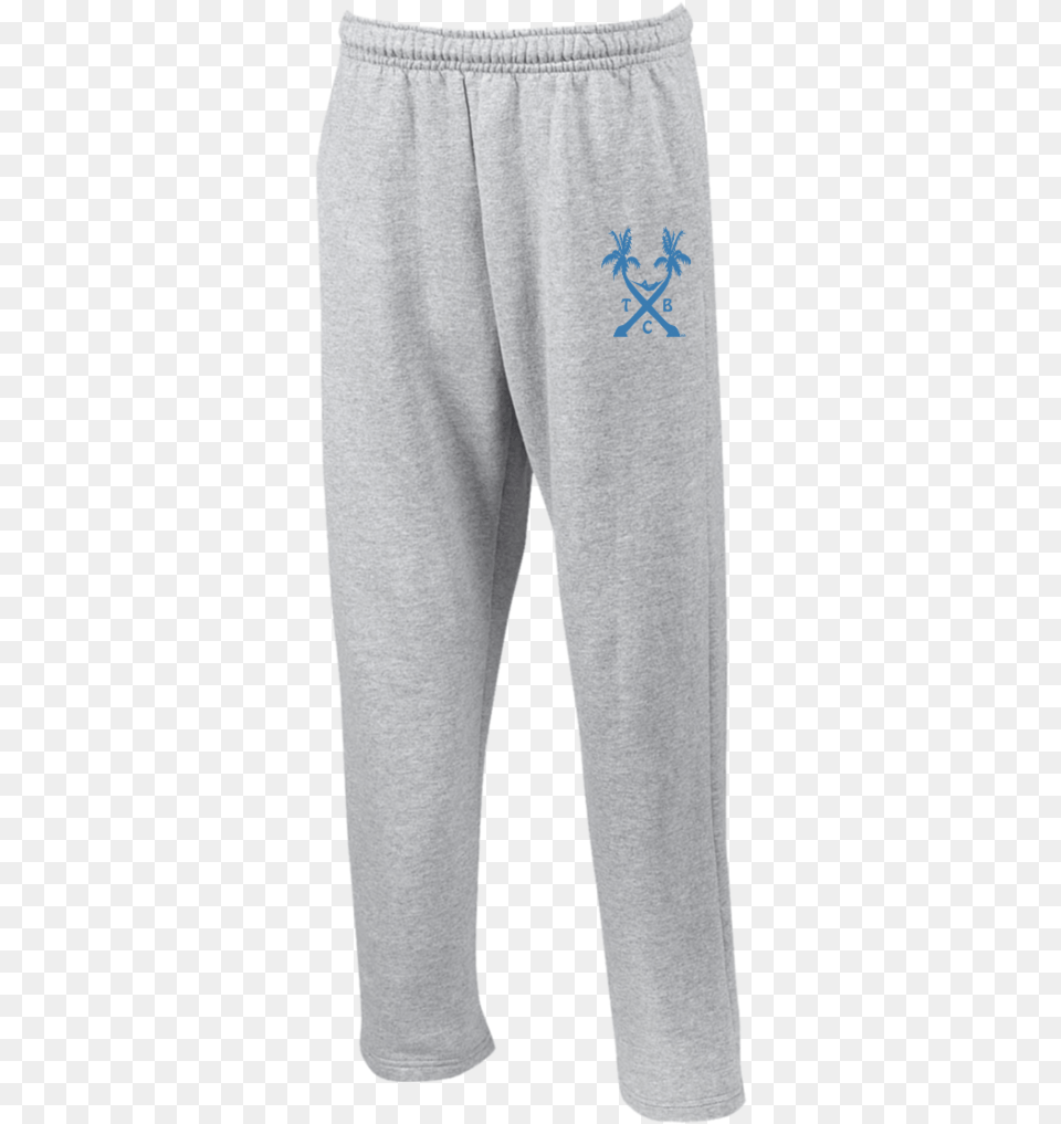 Tbc Palm Tree Logo Em Blue Travel Bum Co Open Bottom Sweatpants, Clothing, Pants Free Png Download