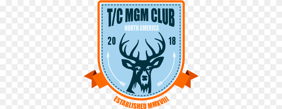 Tc Mgm Club Sticker Vinyl Decals Deer Size 5 X 27 Inches Vinyl, Animal, Mammal, Wildlife, Logo Png Image