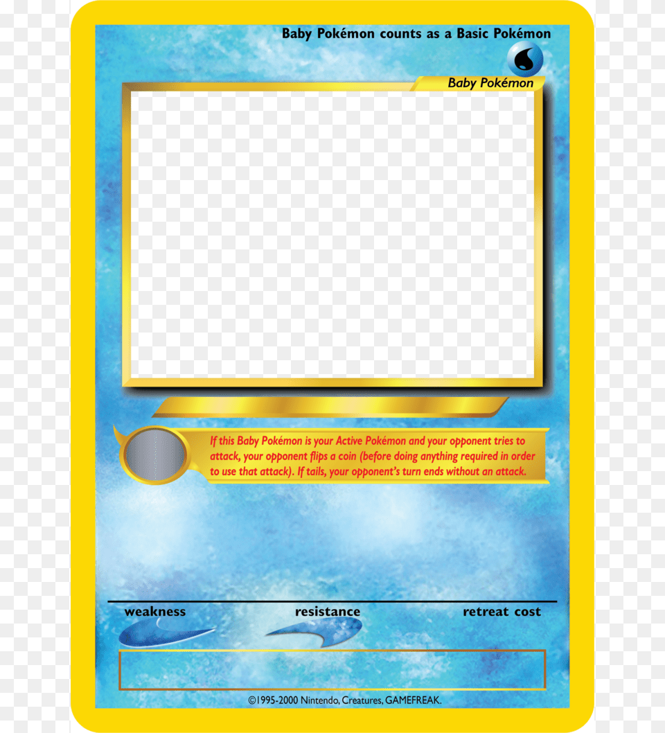 Tcg Blanks Neo Jumbo Pokemon Trading Card Blank, Text, Computer Hardware, Electronics, Hardware Free Png