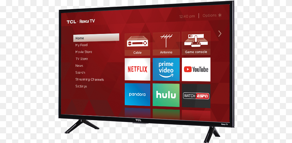 Tcl 40s325 40 Inch 1080p Smart Led Roku Tv 2019, Computer Hardware, Electronics, Hardware, Monitor Png Image