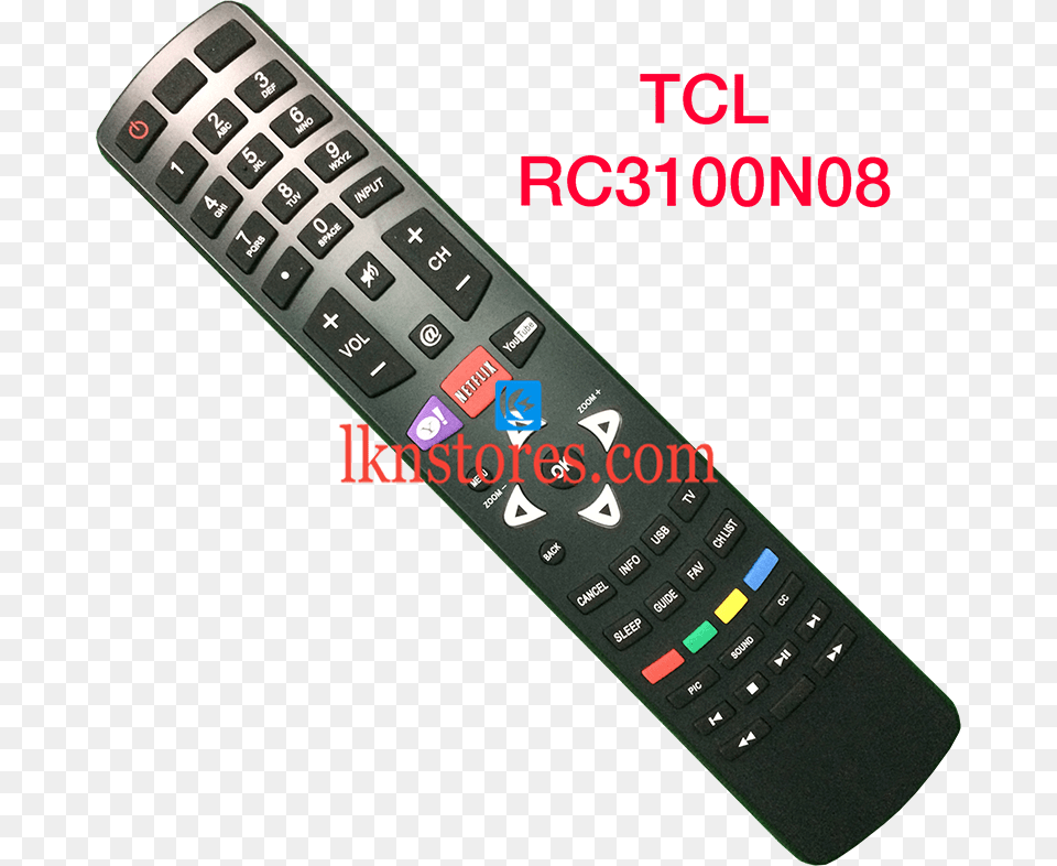 Tcl Rc3100n08 Led Tv Yahoo Netflix Youtube Best Replacement Tcl Netflix, Electronics, Remote Control Free Png