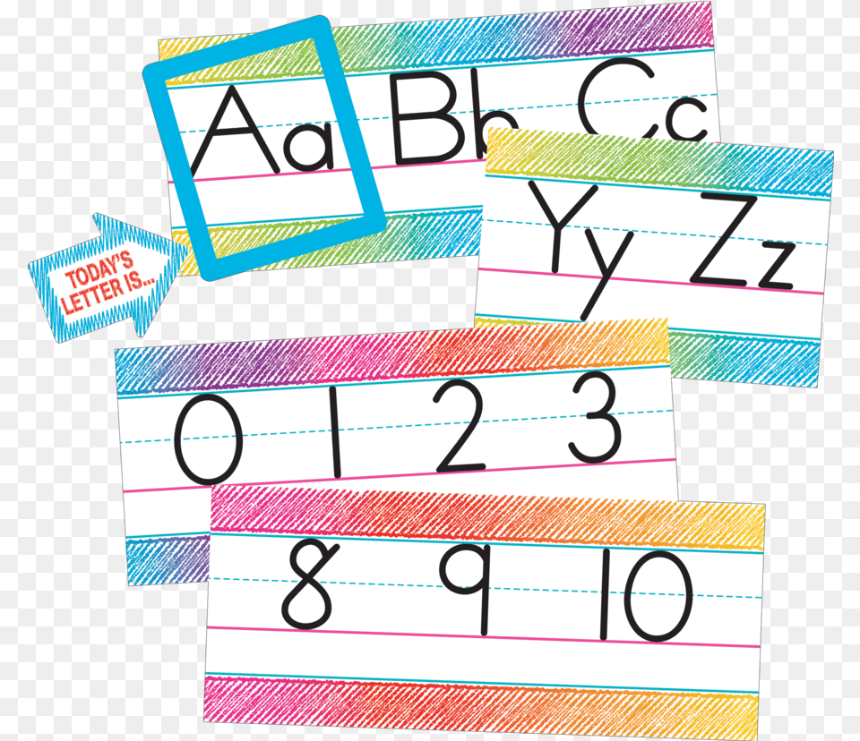 Tcr 3052 Colorful Scribble Alphabet Bbs Paper, Number, Symbol, Text Free Png