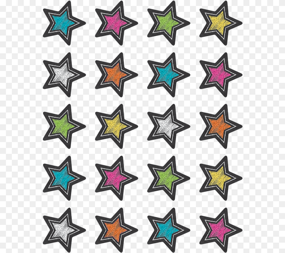 Tcr 3555 Chalkboard Bright Star Stickers Star, Flag, Symbol, Star Symbol, Pattern Free Png