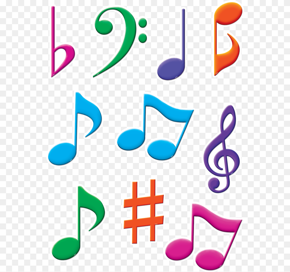 Tcr 5417 Musical Notes Cutouts Educators Treble Clef, Text, Symbol, Number, Alphabet Free Transparent Png