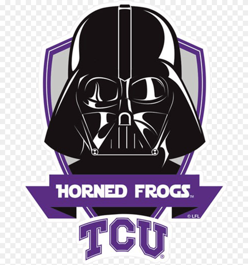 Tcu Horned Frogs Darth Vader Star Wars Logo Perfect Cut Decal Colored Raiders Darth Vader, Advertisement, Poster, Emblem, Symbol Png Image