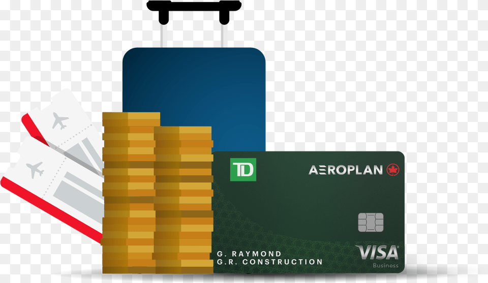Td Aeroplan Visa Business Credit Card Credit Card, Text, Credit Card Free Transparent Png