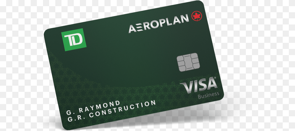 Td Aeroplan Visa Business Credit Card Td Aeroplan Business Visa, Text, Credit Card Free Png Download