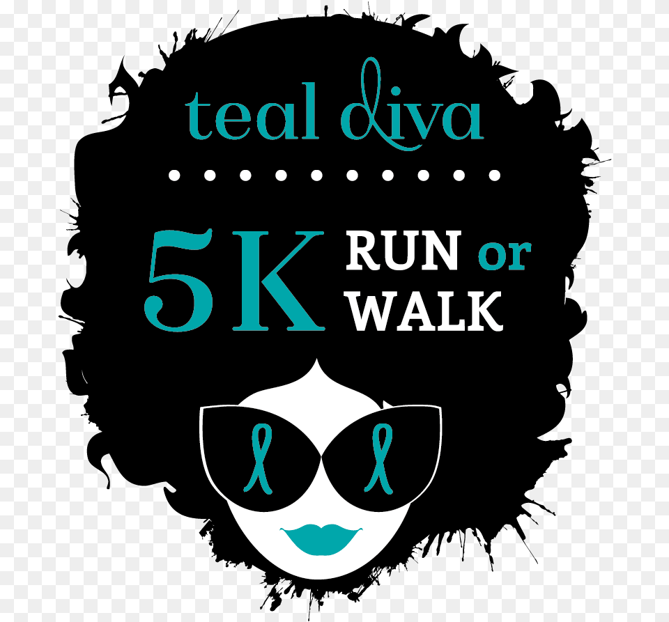Td Racehead2019 Teal Diva 5k Charleston, Stencil, Book, Publication, Accessories Free Png