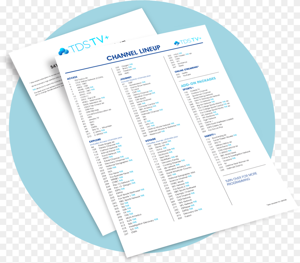 Tds Tv Channel Lineup Bendbroadband Document, Page, Text, Advertisement, Poster Free Png