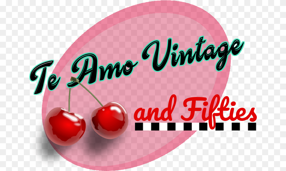 Te Amo Vintage And Fifties Cartoon Cherries, Cherry, Food, Fruit, Plant Png