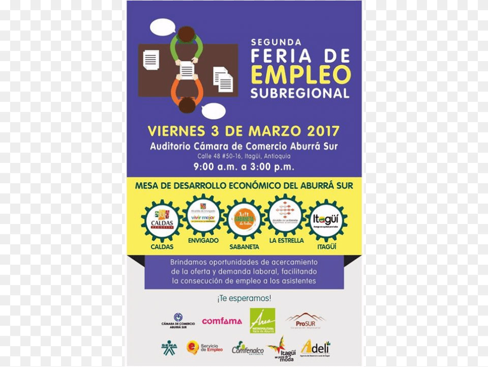 Te Esperamos En La Segunda Feria De Empleo Subregional Envigado, Advertisement, Poster, Adult, Male Free Png