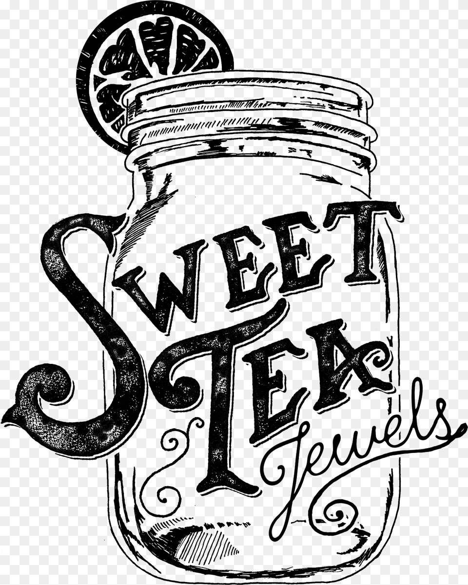 Tea Clipart Mason Jar Sweet Tea Black And White, Calligraphy, Handwriting, Text, Blackboard Free Png