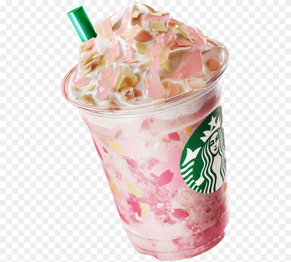 Tea Coffee Drink Starbucks Latte Image Strawberry Pink Drink Starbucks, Cream, Dessert, Food, Ice Cream Free Png