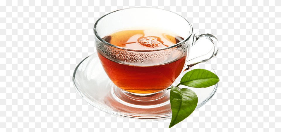 Tea Cup With Tea Leaf, Beverage, Saucer, Green Tea Free Transparent Png