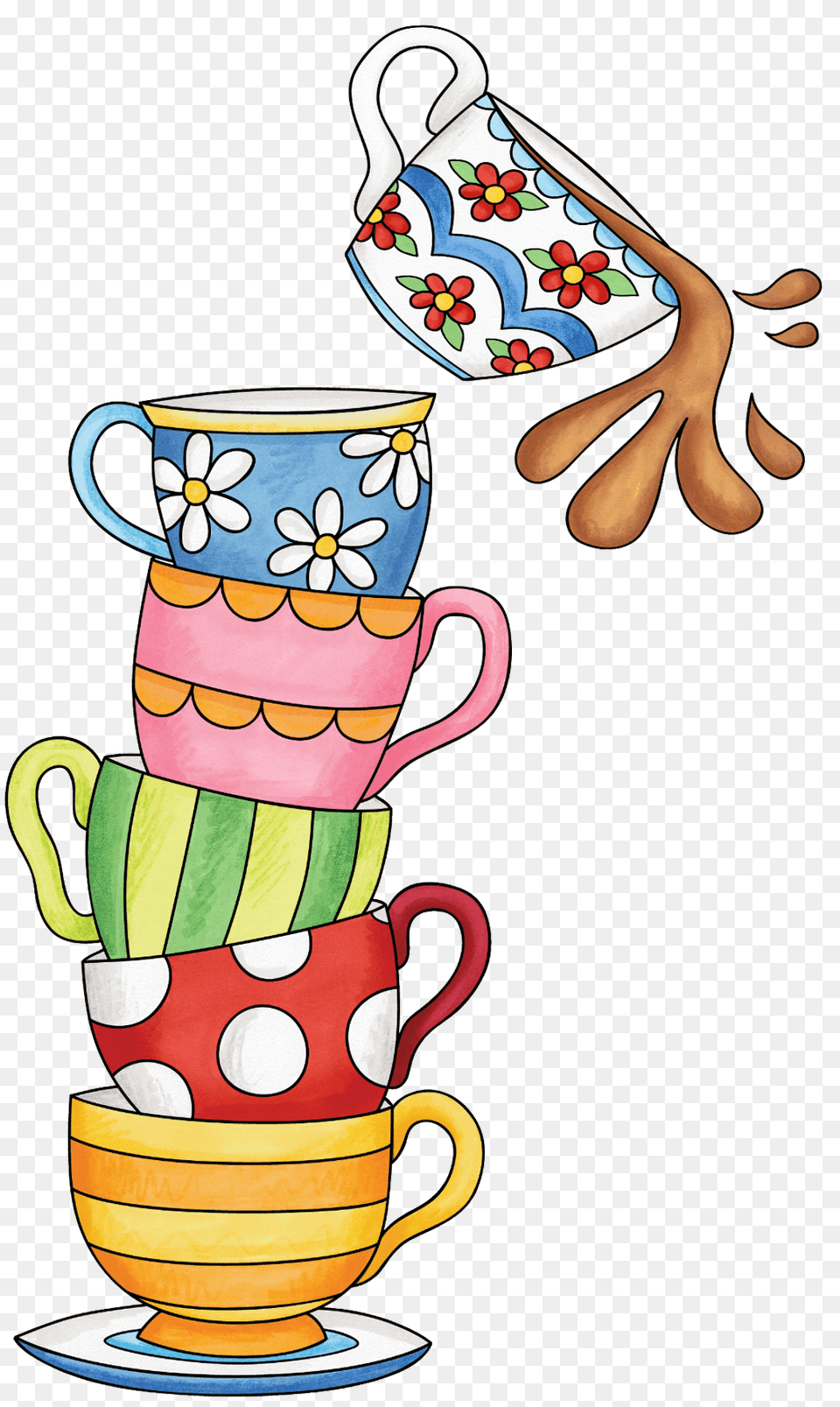 Tea Cups Clipart, Cup, Saucer, Cutlery, Spoon Free Png