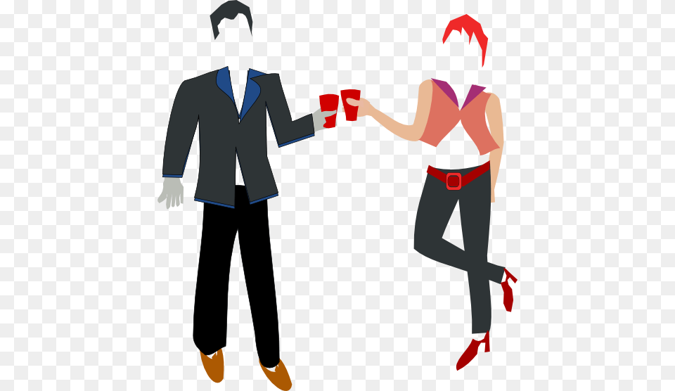 Tea For Two In The Street Clipart, Adult, Person, Man, Male Free Transparent Png