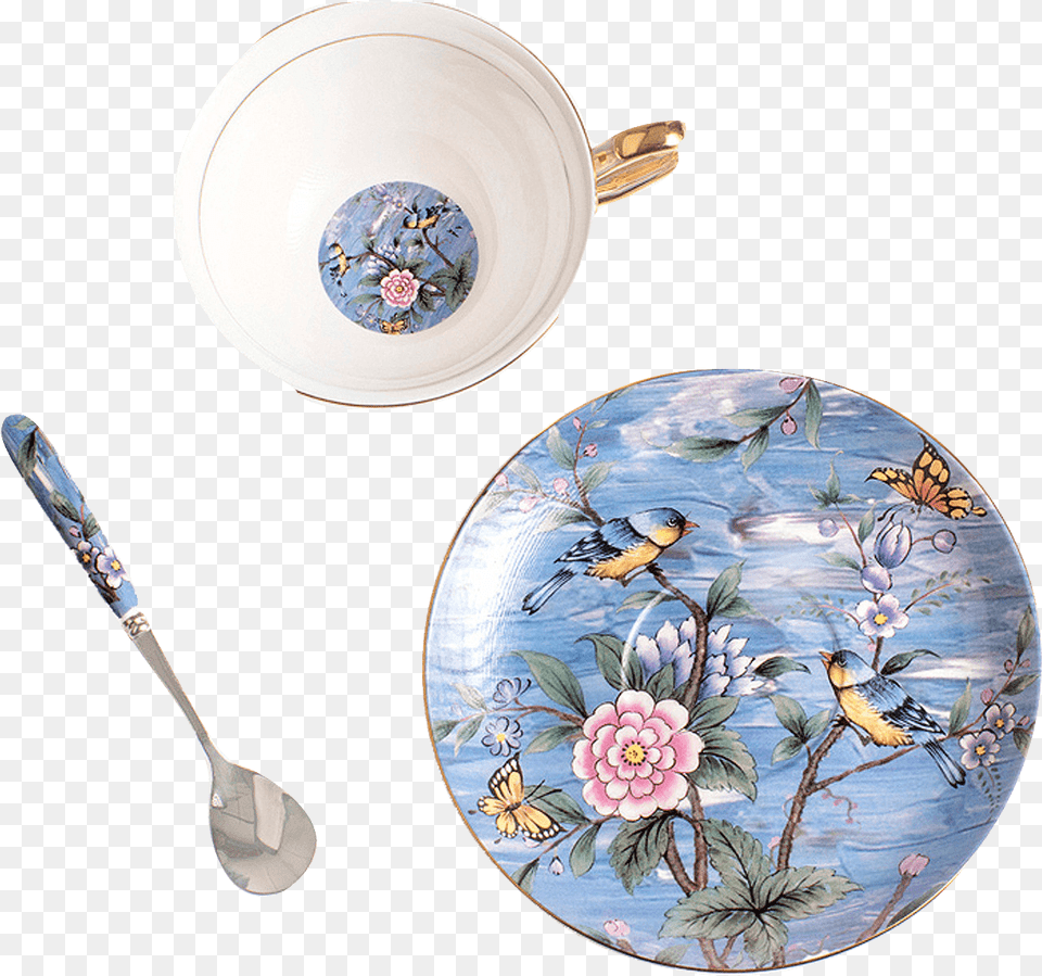 Tea Glass, Spoon, Art, Saucer, Pottery Png