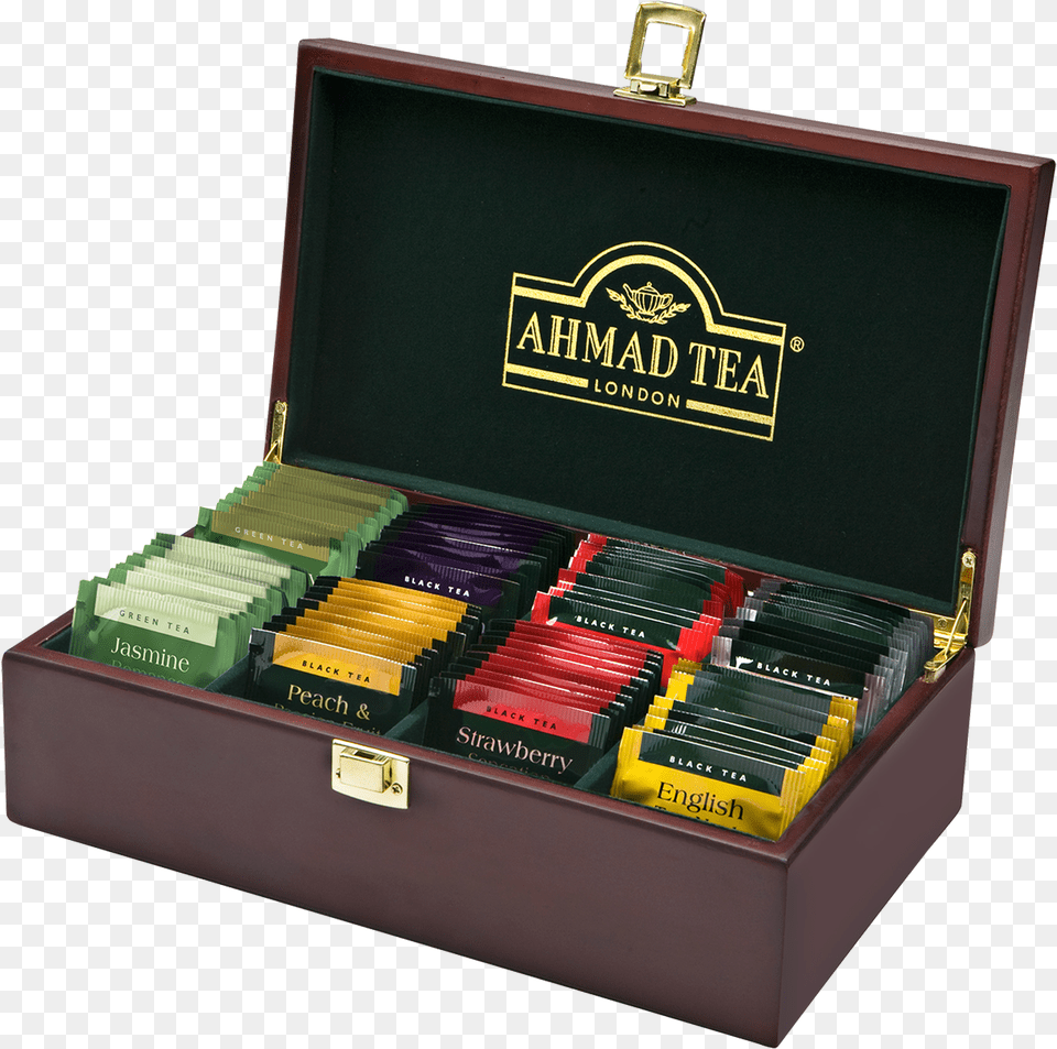 Tea Keeper Wooden Compartment Box W Teabags Ahmad Tea Tea Keeper Free Png