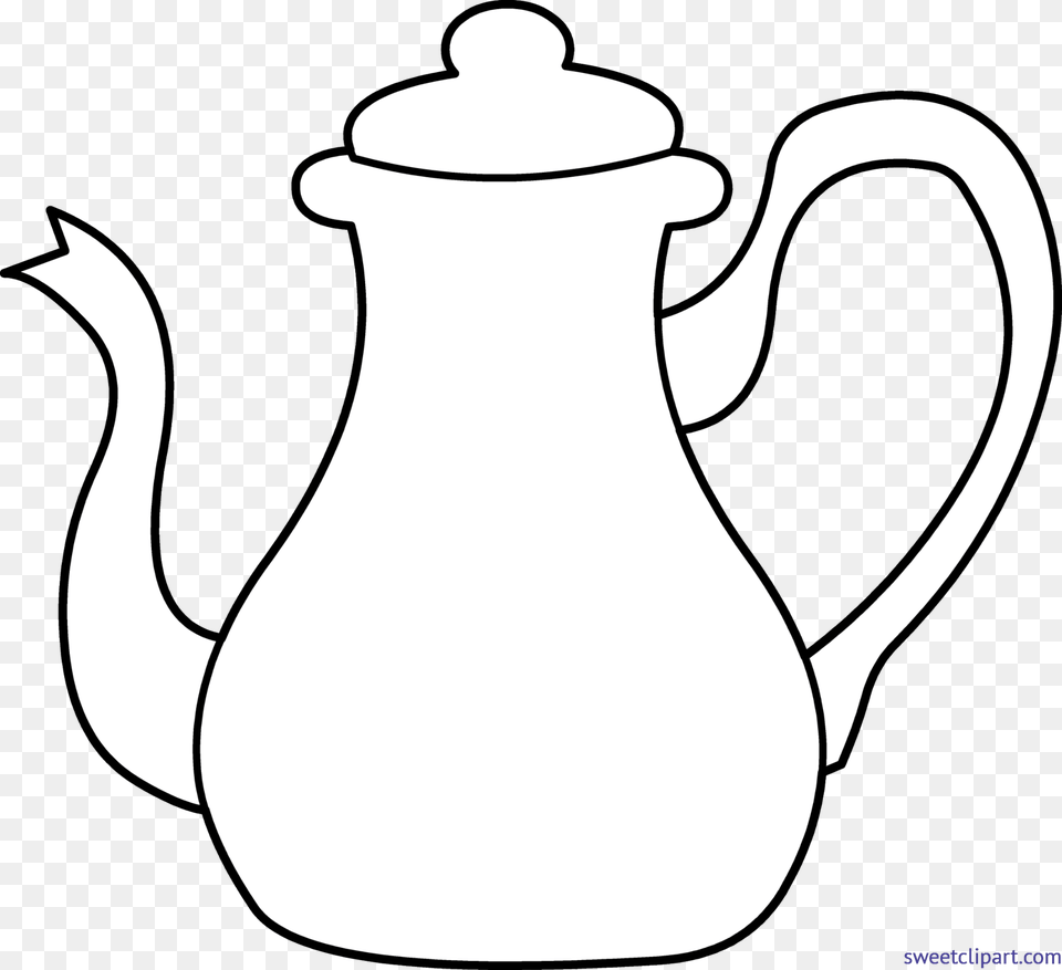 Tea Kettle Lineart Clip Art, Cookware, Pot, Pottery, Teapot Free Png