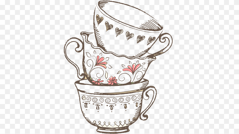 Tea Party, Cup, Pottery, Adult, Wedding Free Png