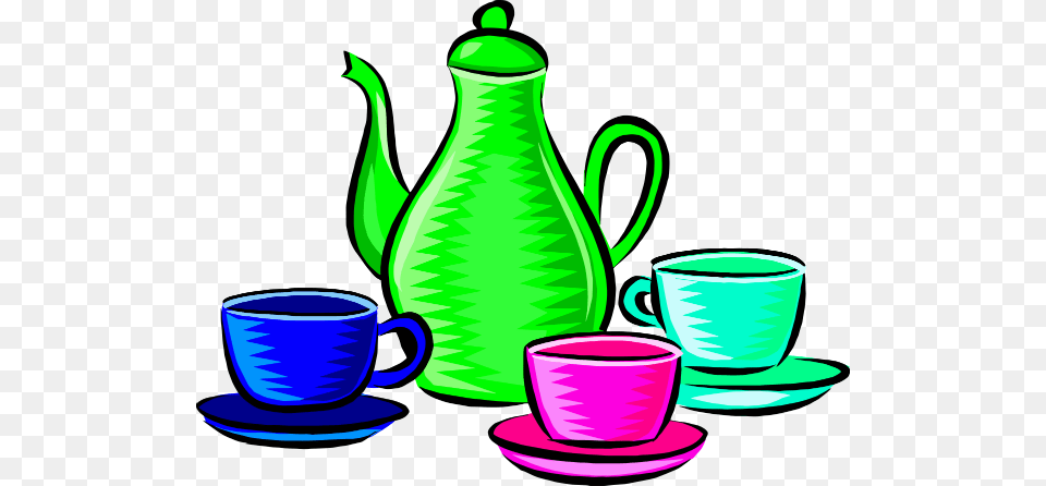 Tea Party Games Cup Is Near The Pot Clipart, Pottery, Cookware, Beverage, Coffee Free Png