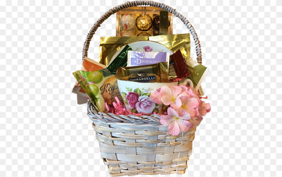 Tea Party Mishloach Manot, Basket, Flower, Flower Arrangement, Flower Bouquet Png