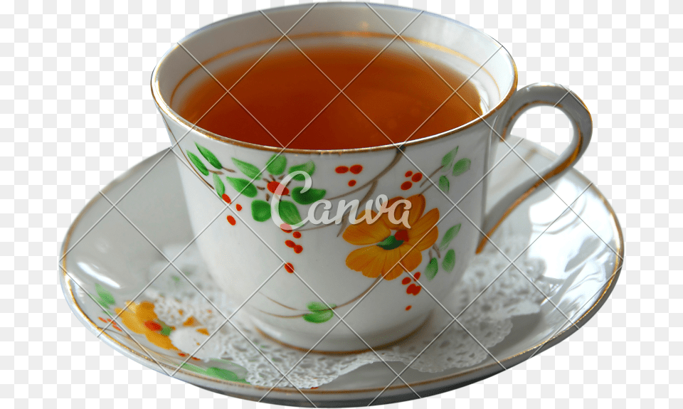Tea Photos By Canva Canva, Beverage, Saucer, Green Tea, Cup Free Png