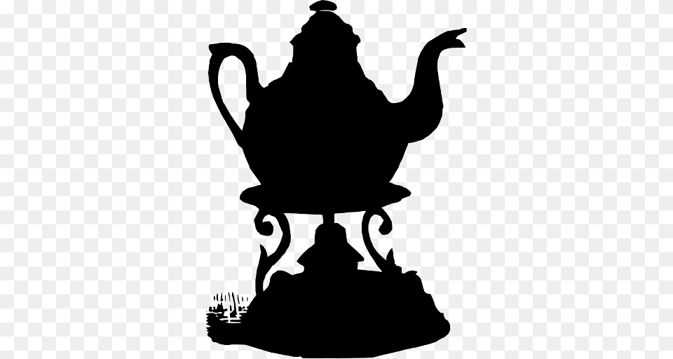 Tea Pot On Heater, Cookware, Pottery, Silhouette, Teapot Free Png Download