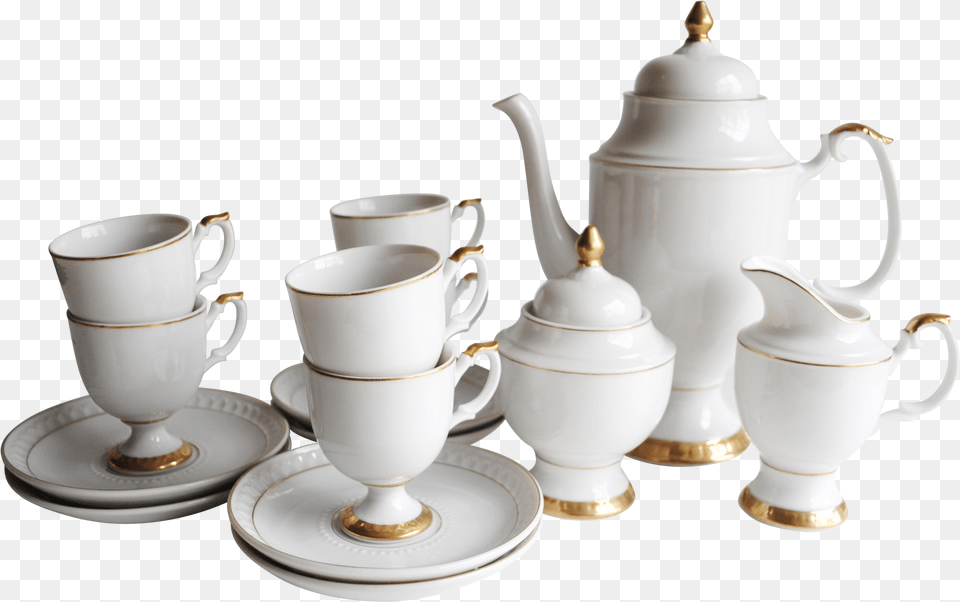 Tea Set, Art, Porcelain, Pottery, Saucer Png