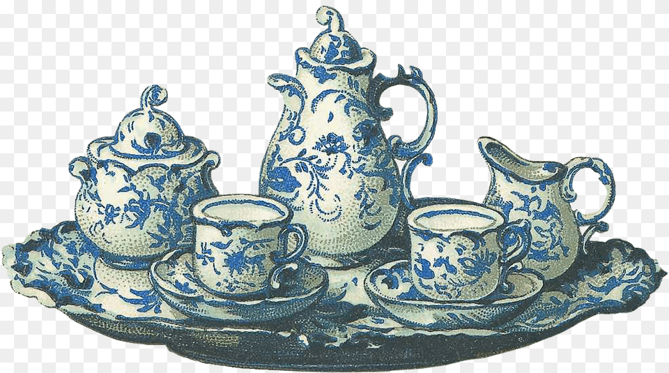 Tea Set Picture Tea Set, Art, Porcelain, Pottery, Saucer Free Png Download